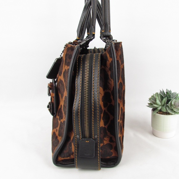 COACH 1941 WILD BEAST DRIP LEOPARD PRINT CALF HAIR ROGUE BAG - Picture 5 of 14